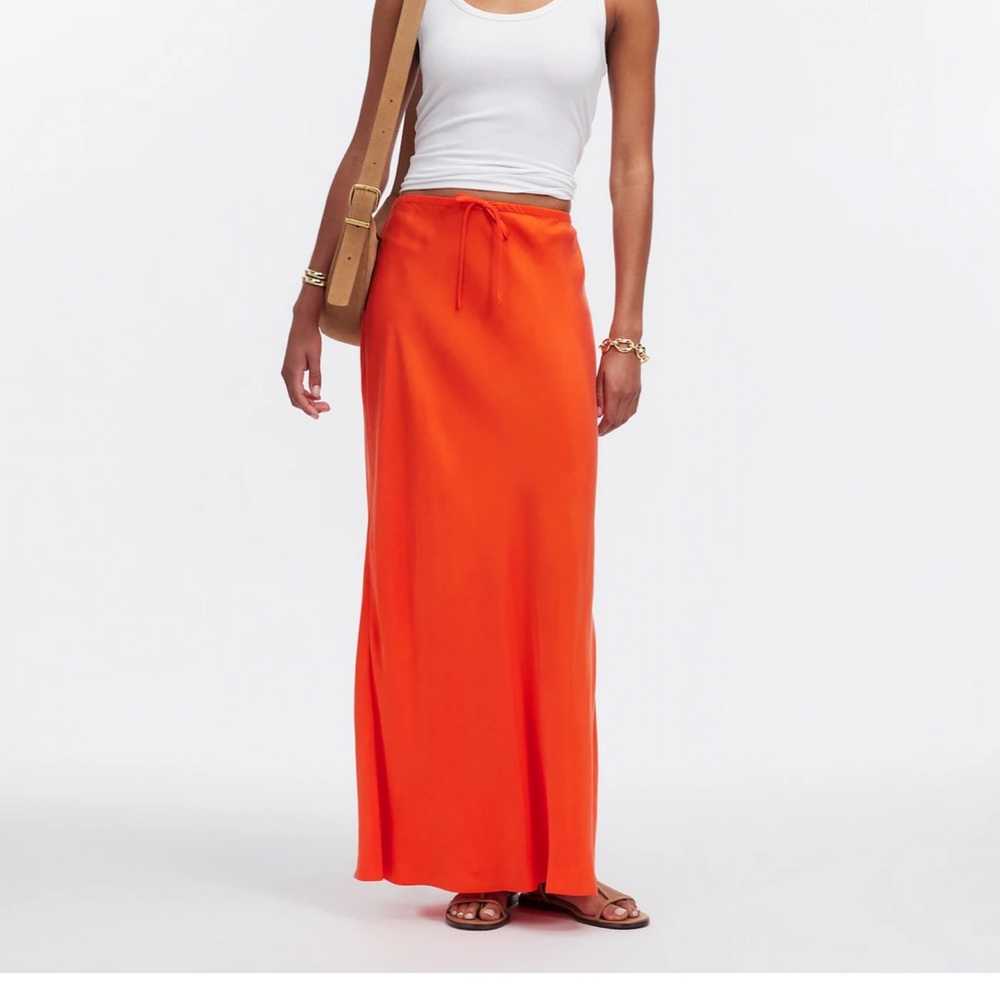 Madewell Tie Waist Slip Maxi Skirt
